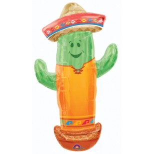 Mexican Fiesta Cactus Supershape Large Balloon